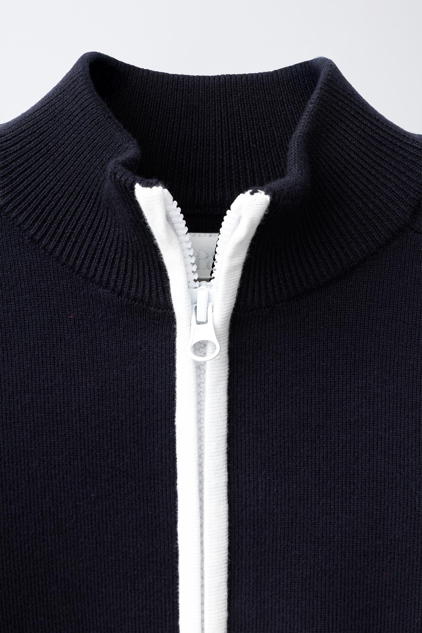 Детский кардиган Zara Zip-Up, цвет: Тёмный тёмно-синий — фото 3