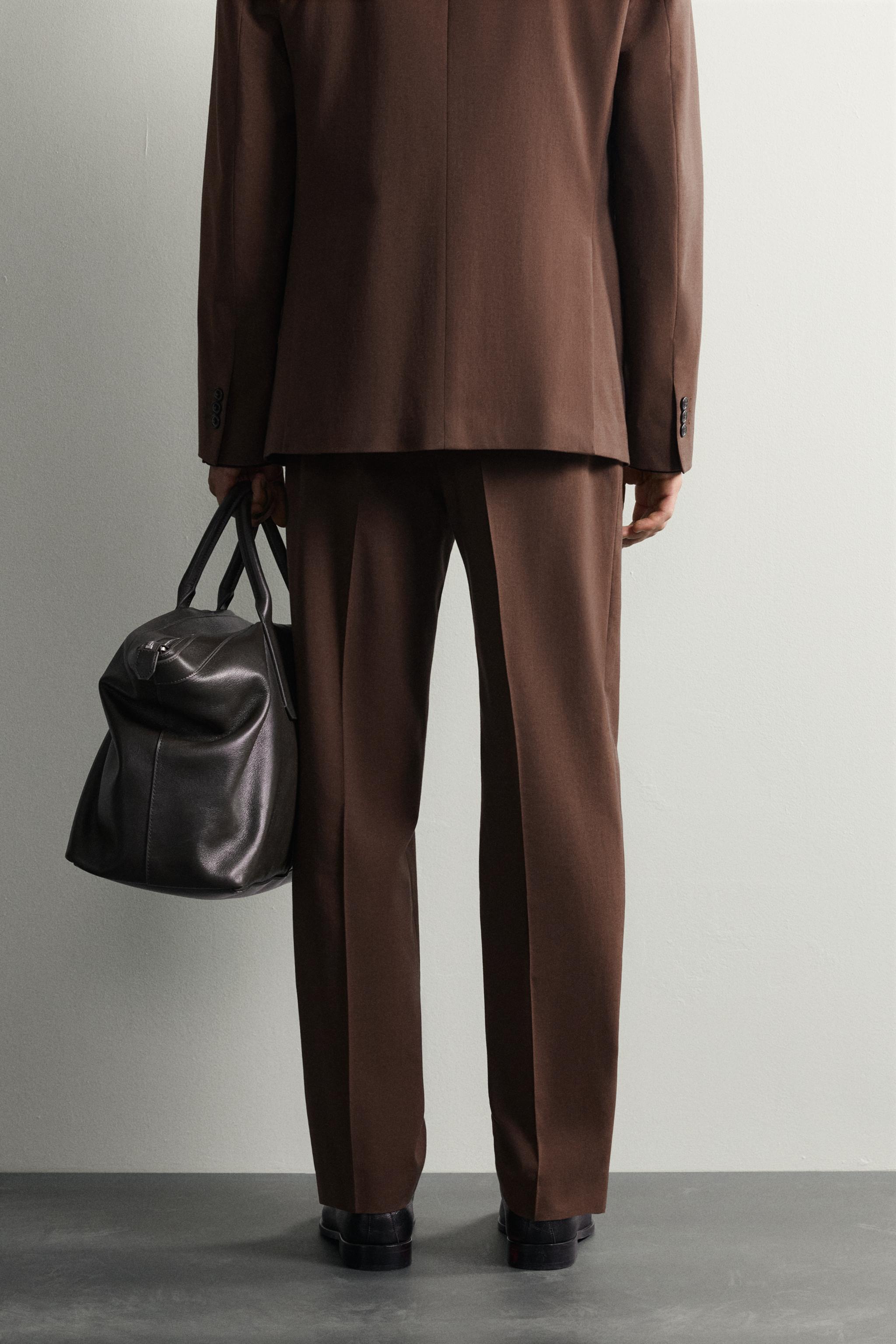 Мужские брюки Zara REGULAR FIT SUIT PANTS — фото 3