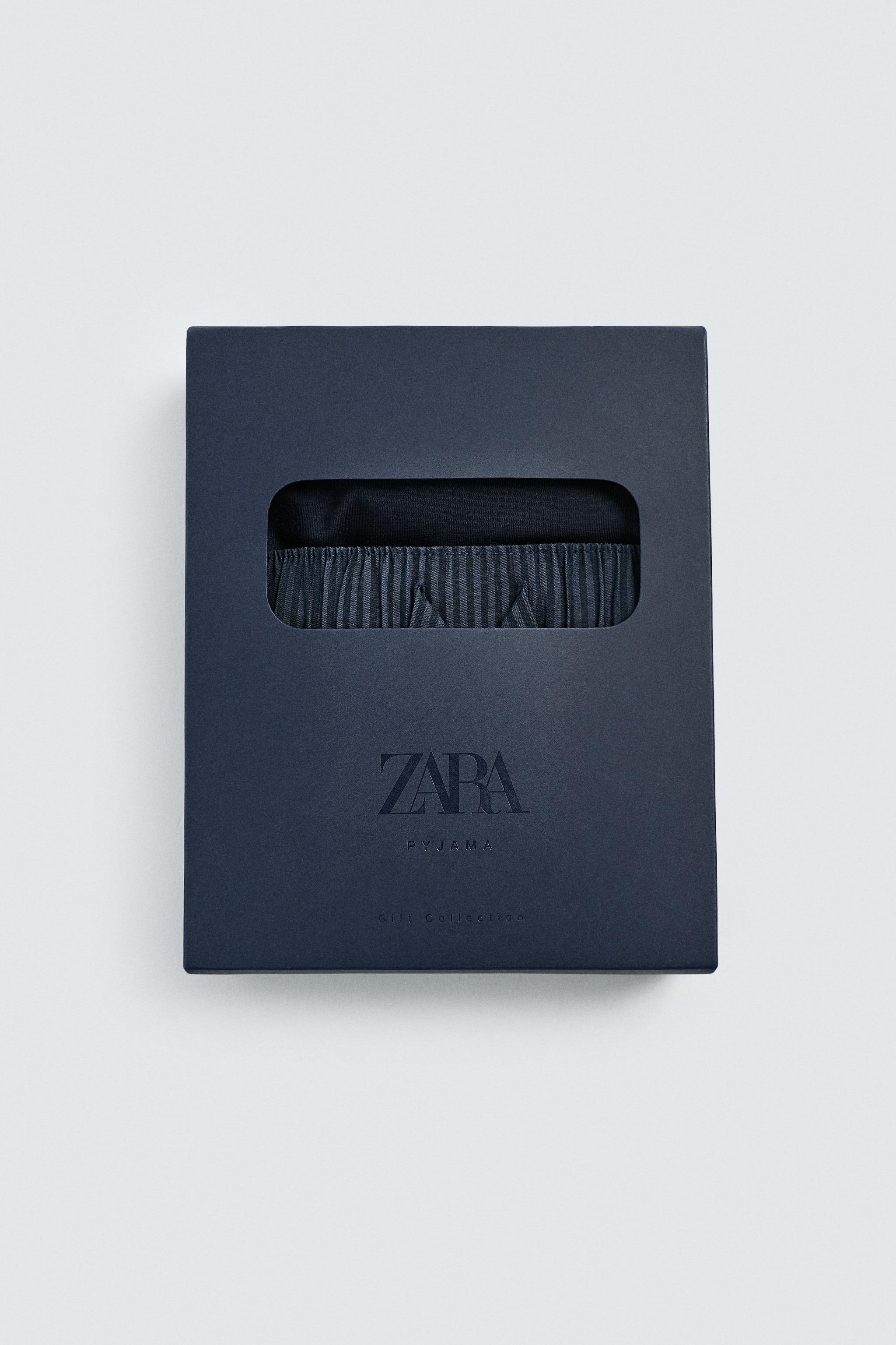 CONTRAST FLOWY PAJAMA SET