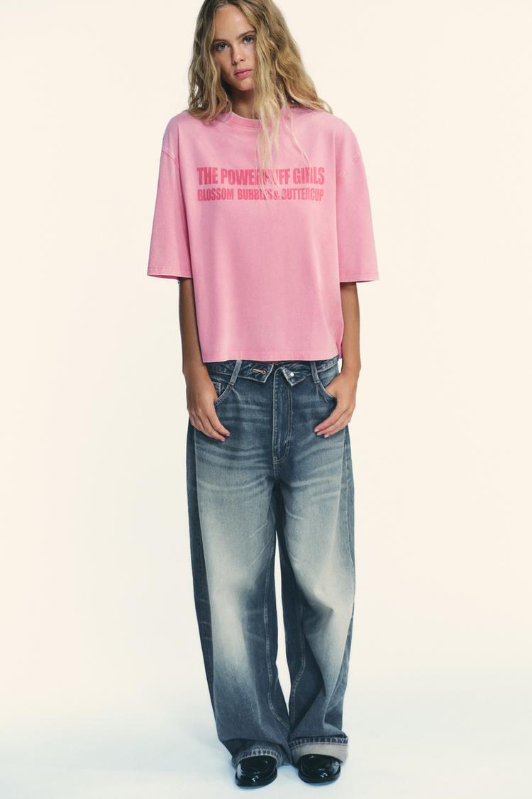 THE POWERPUFF GIRLS™ FADED-EFFECT T-SHIRT Pink ZARA India