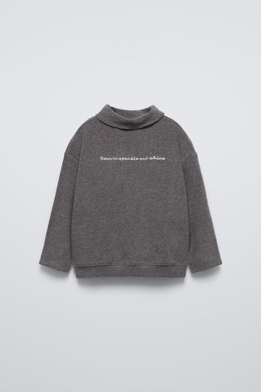 ТОП SOFT TOUCH С ВЫШИВКОЙ — МЯГКИЙ СЕРЫЙ от Zara — изображение 0