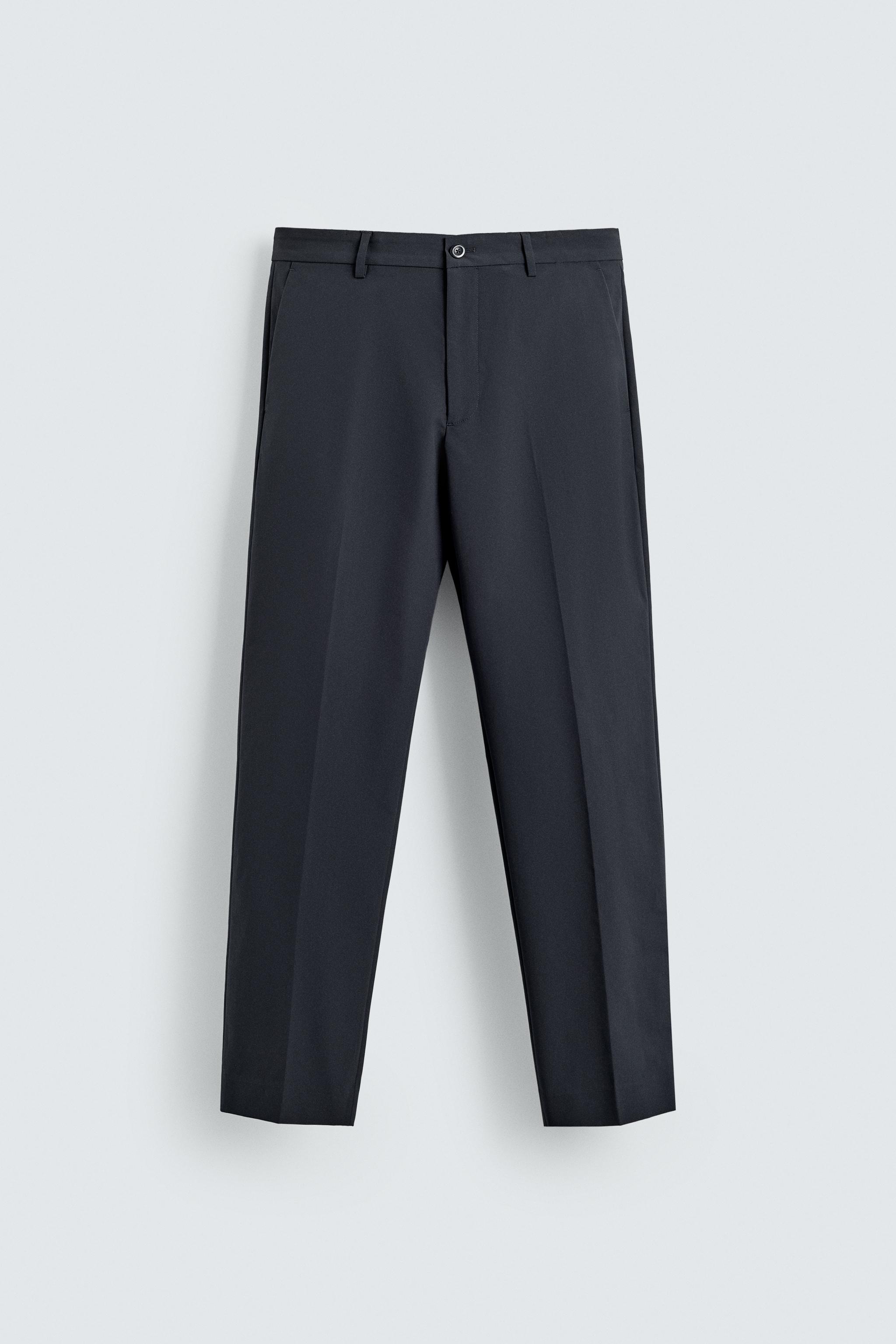 NON-IRON TECHNICAL SUIT PANTS - Navy blue | ZARA United States