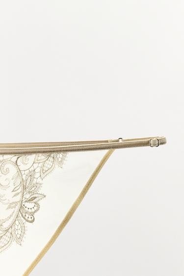 EMBROIDERED LACE BRIEFS - Ecru / Beige by Zara - Image 4