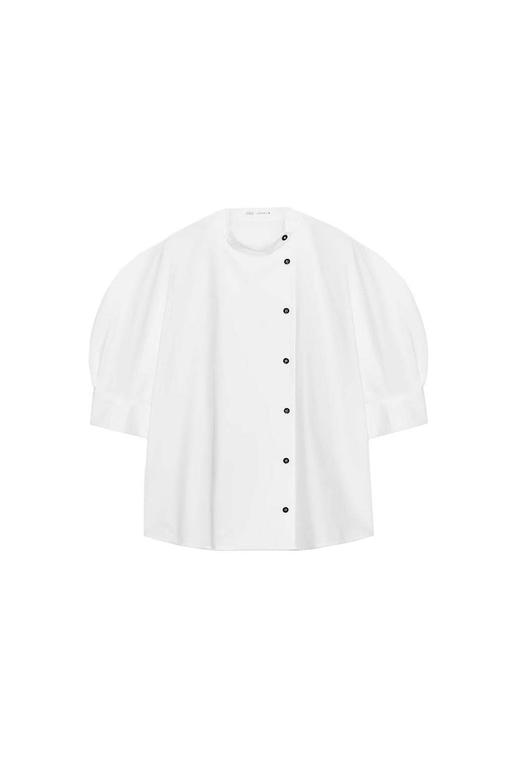 ZW COLLECTION POPLIN SHIRT WITH BUTTONS - image 3