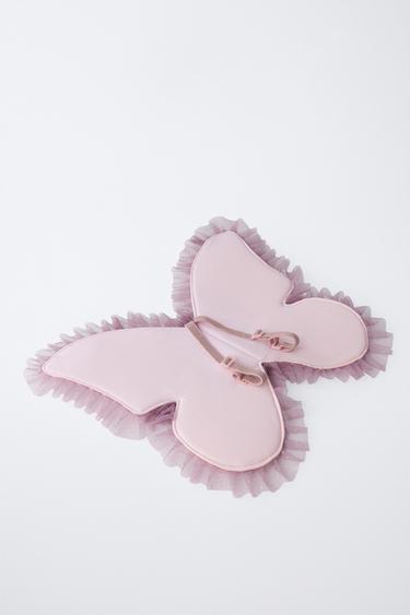 BUTTERFLY FAIRY TULLE COSTUME WINGS - Pink by Zara - Image 1