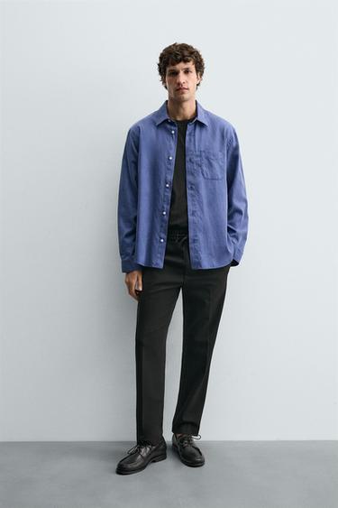 COMFORT FIT JOGGER WAIST TROUSERS - Black by Zara