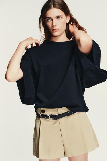 Zara LEATHER MULTI-BUCKLE BELT - Black - Image 0