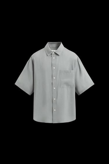 RELAXED FIT FLOWING SHIRT - Grey by Zara - Image 0