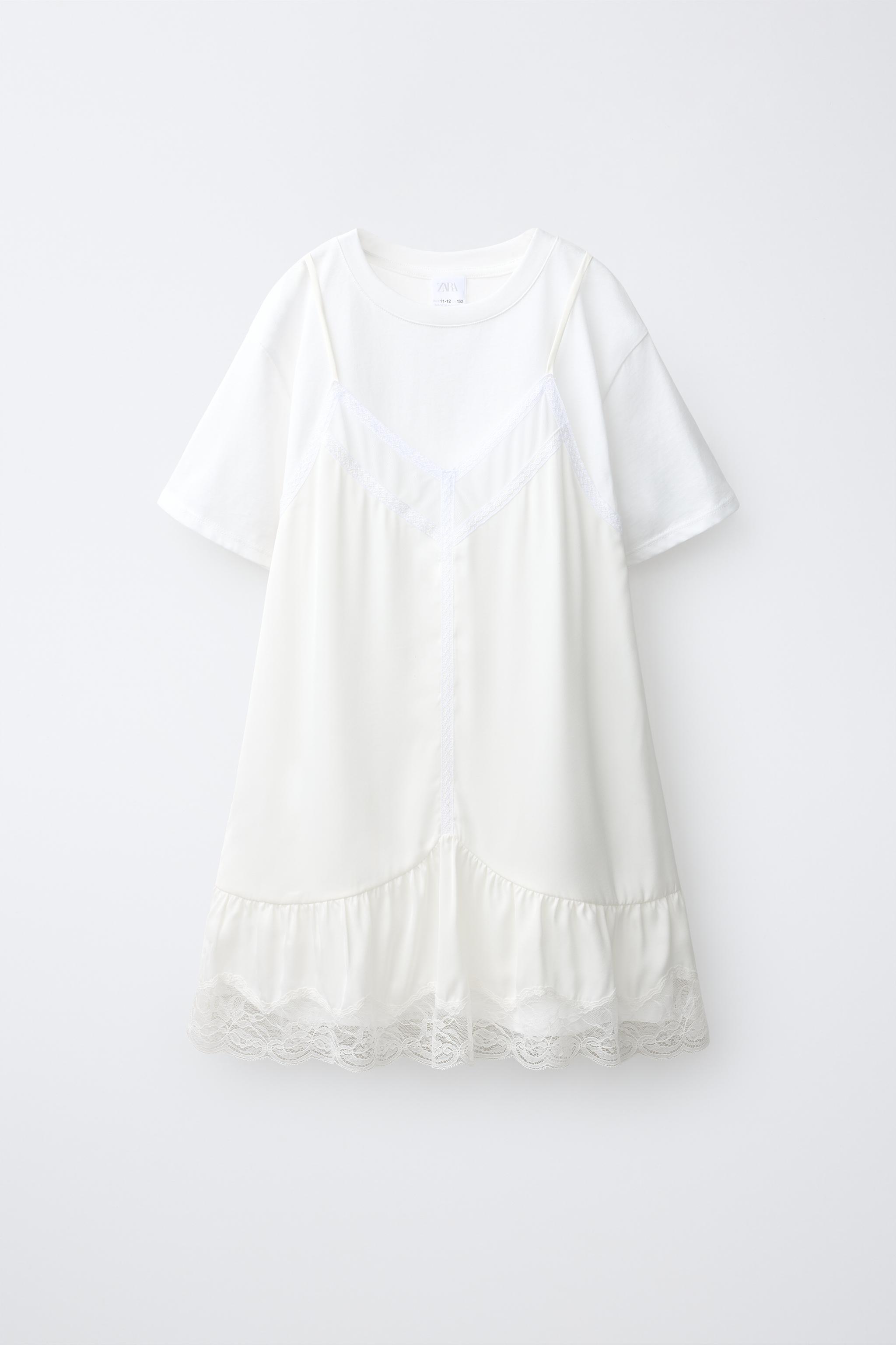 COMBINATION SLIP DRESS — White
