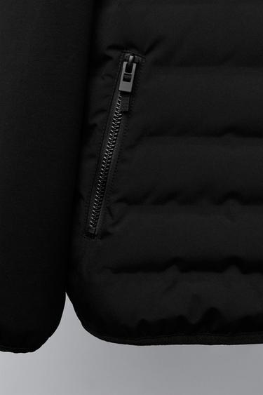 BLOUSON REMBOURRÉ MANCHES NÉOPRÈNE - Noir de Zara - Image 6