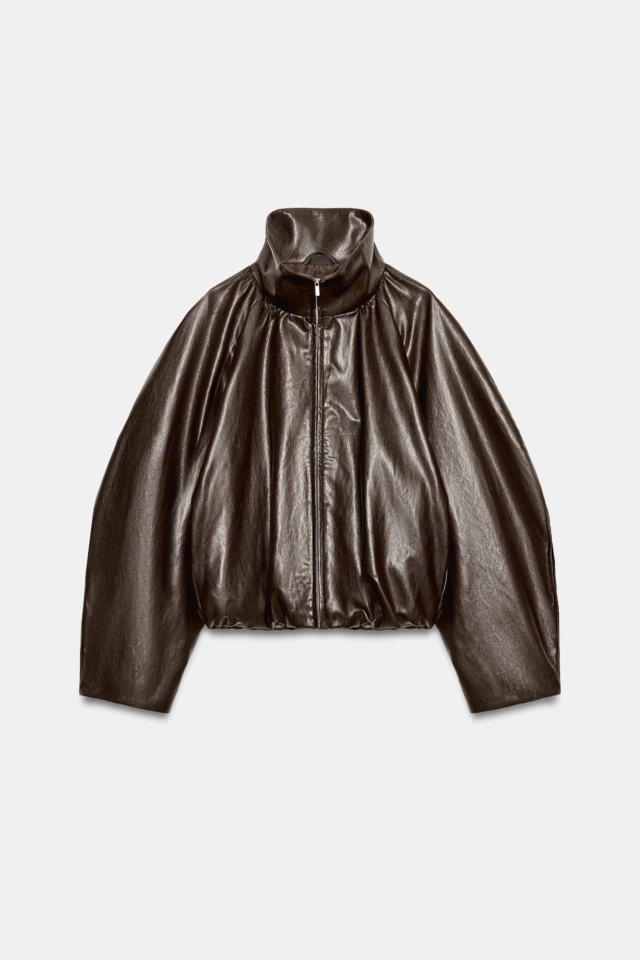 TECHNICAL FABRIC GATHERED JACKET - Mustard | ZARA United States