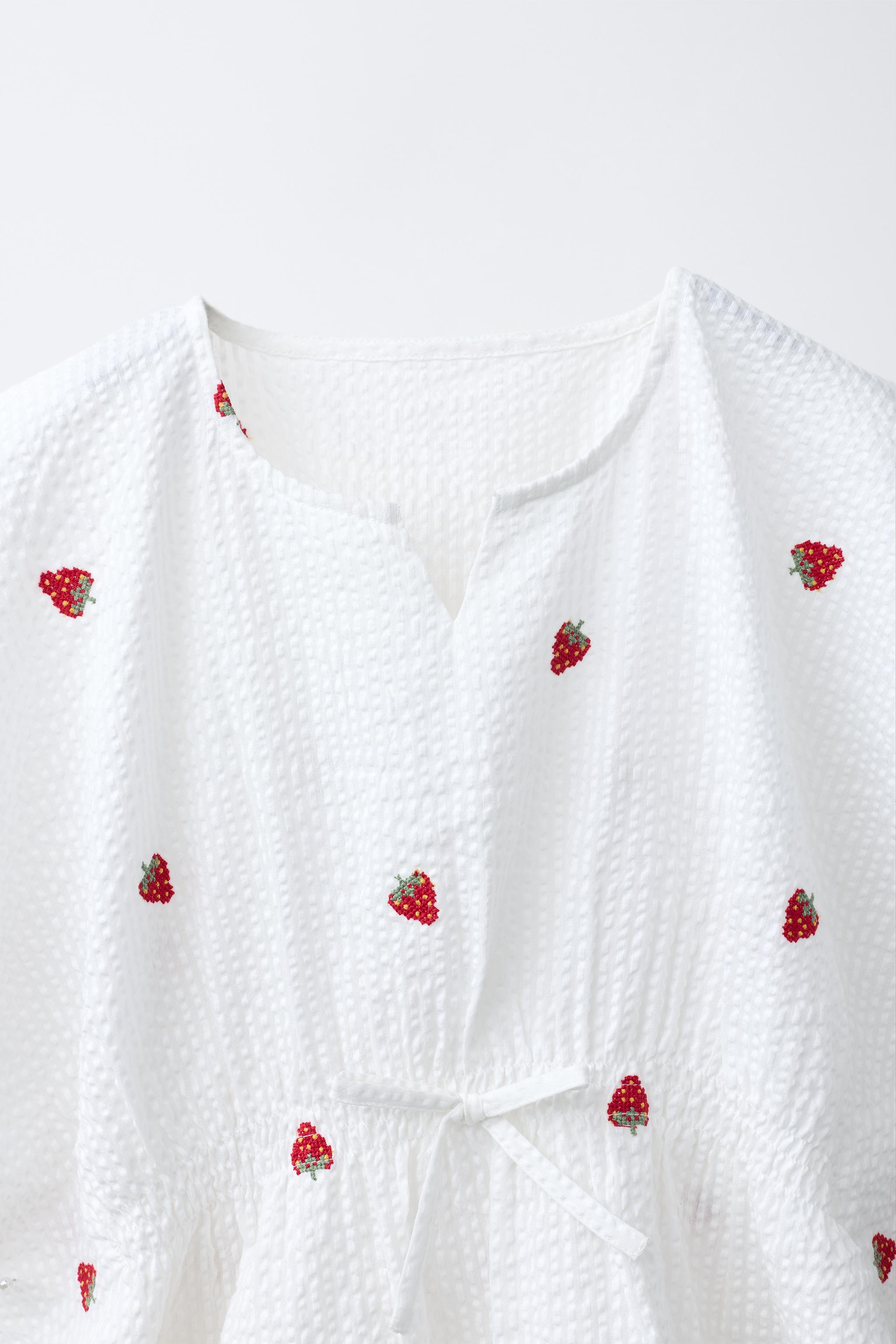 CAFTAN FRAISES BRODÉES