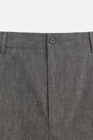 LIMITED EDITION TEXTURED SUIT TROUSERS - Grey by Zara - Image 4
