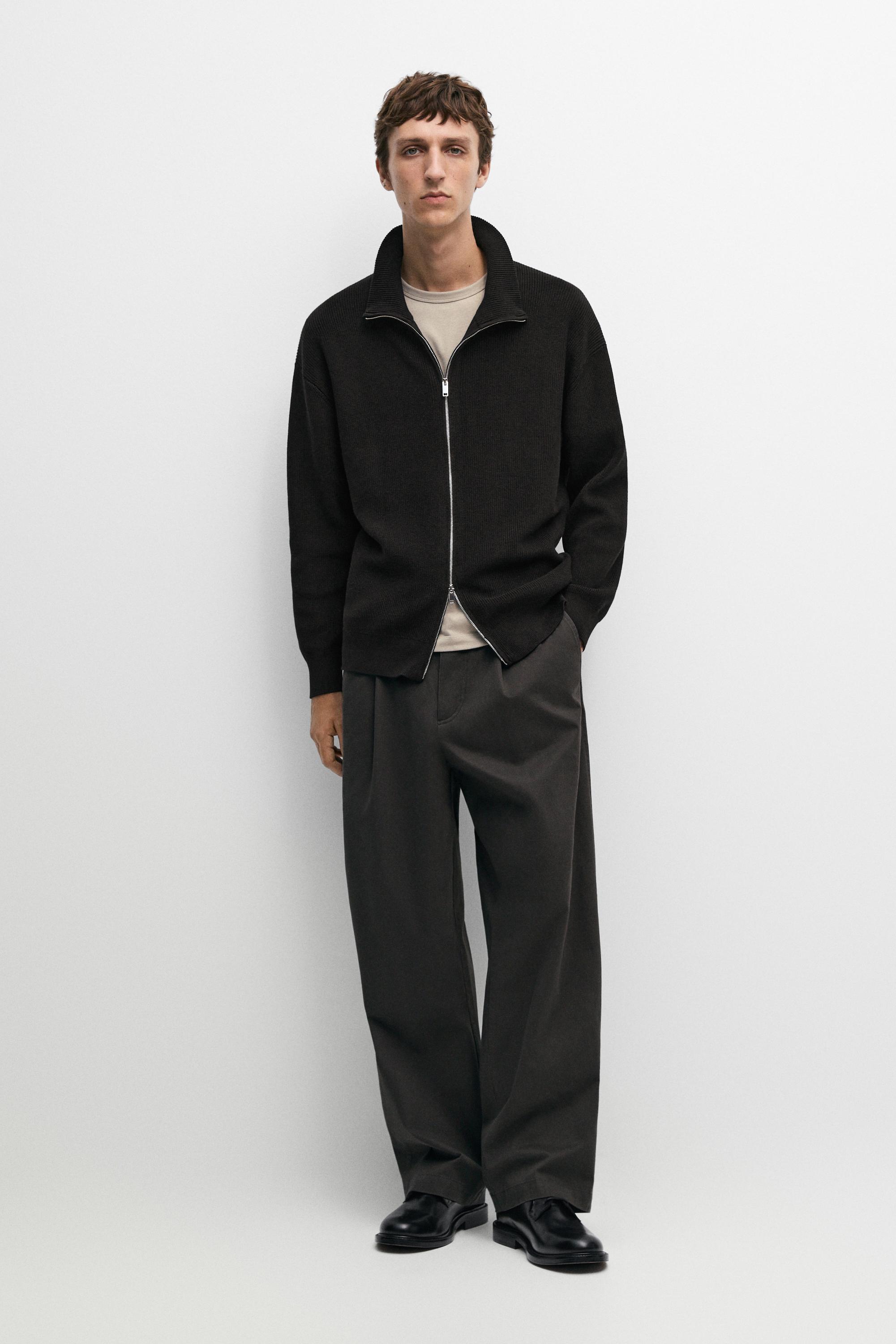 100% cotton ribbed knit cardigan