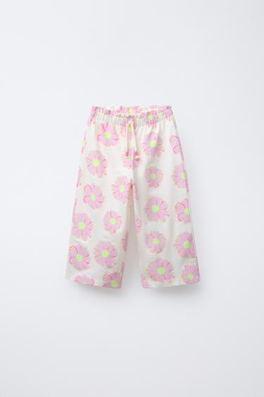 Zara SUKNJA-PANTALONE SA DEZENOM – Ekru