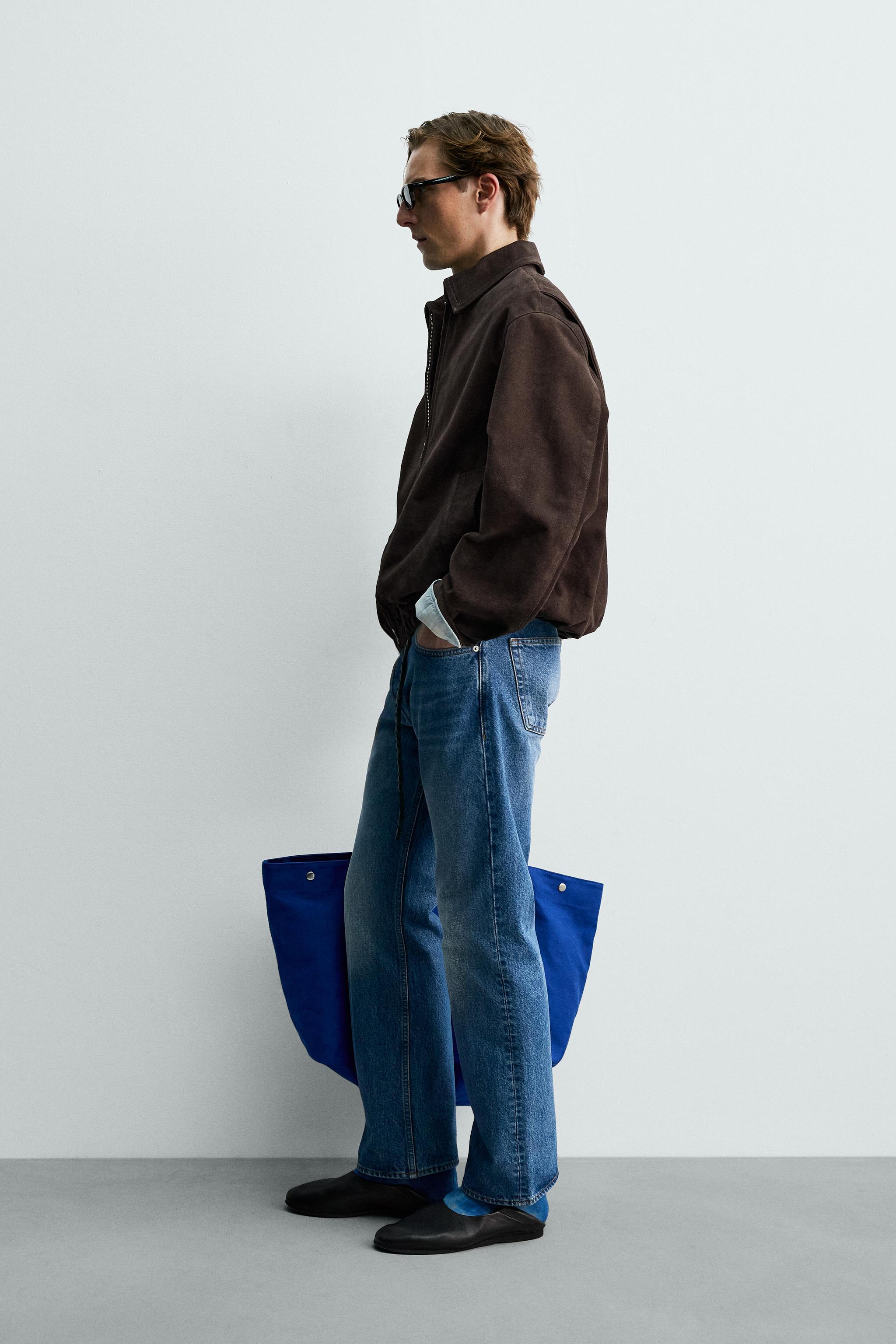 BLOUSON REGULAR FIT EN CUIR DAIM AARON LEVINE X ZARA