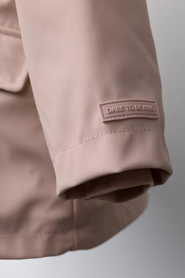 VESTE DÉPERLANTE ENDUITE EFFET FOURRURE - Rose de Zara - Image 5