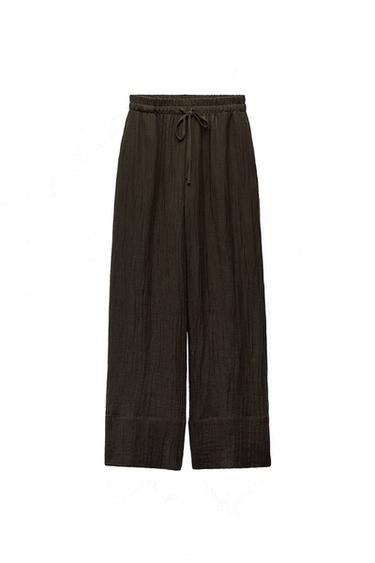 LINEN BLEND PALAZZO PANTS