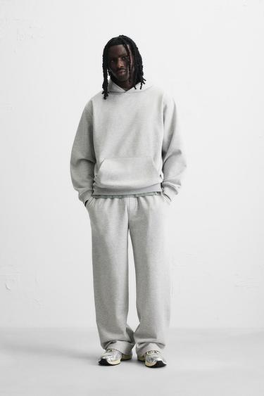PANTALÓN JOGGER DE PIERNA ANCHA - Gris vigoré de Zara