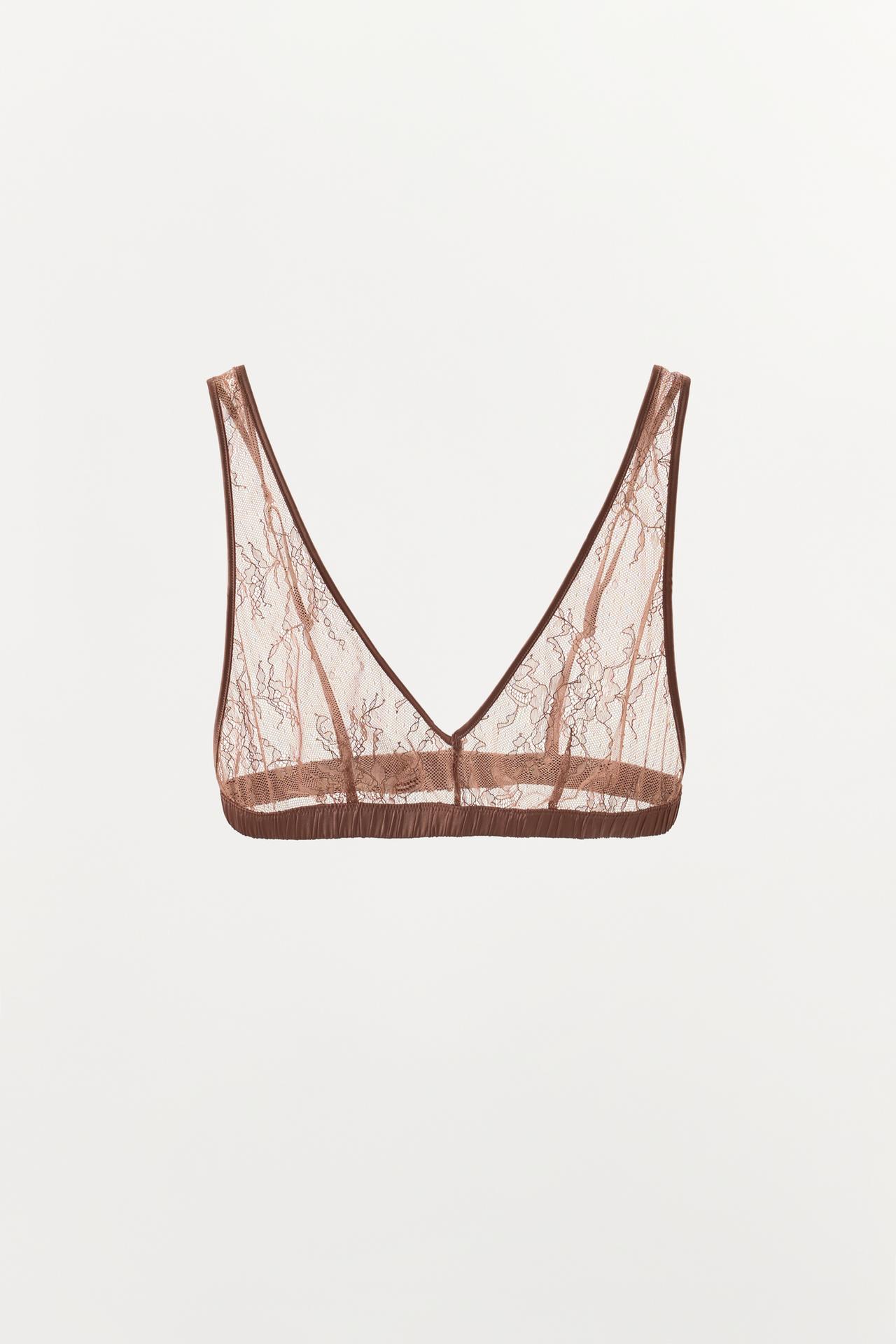LACE BRA — Pale pink