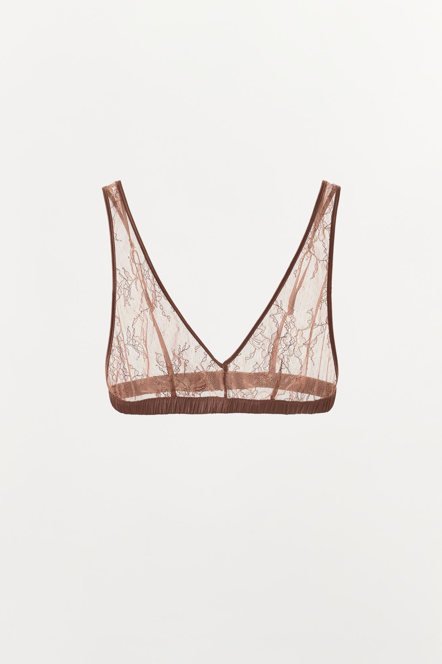 Бра, кружево — Zara, цвет: Бледный розовый — фото 5