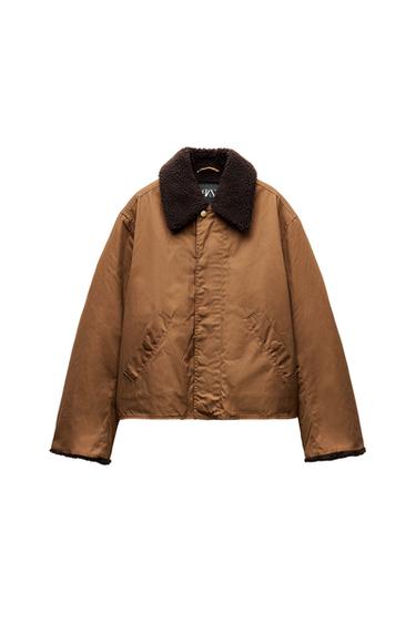 CONTRAST COLLAR JACKET ZW COLLECTION