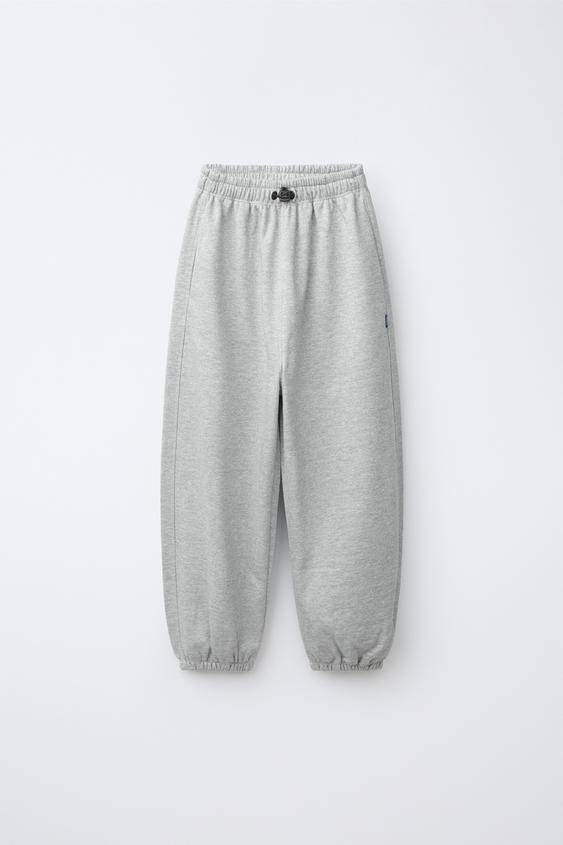 BALLOON PLUSH TROUSERS - Grey marl by Zara - Image 0