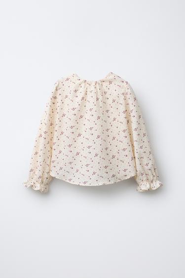 FLORAL PRINT BLOUSE - Mid-ecru by Zara - Image 1