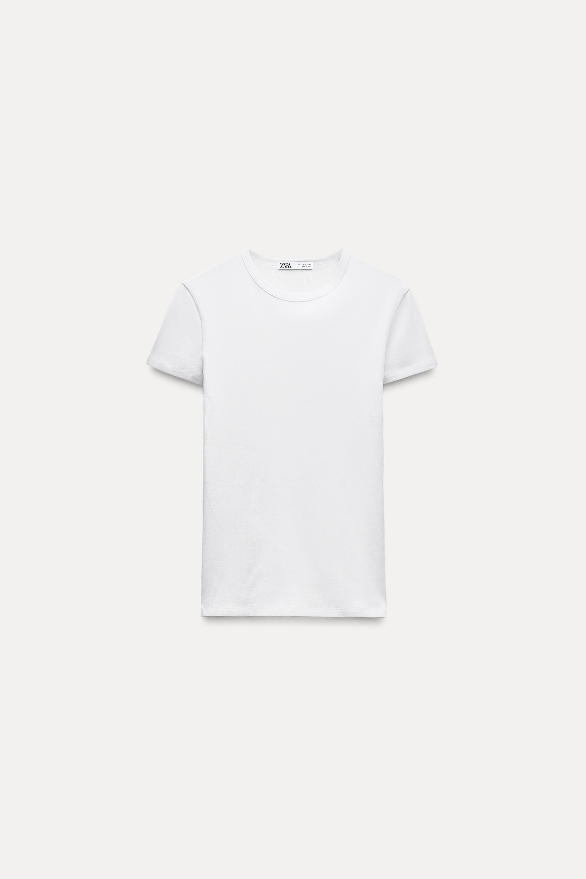 Zara camiseta manga corta sale