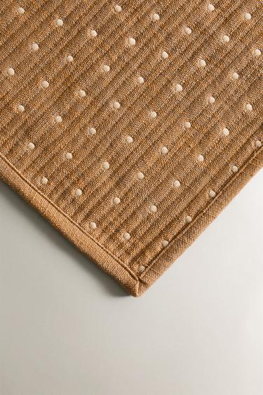 QUILTED PLACEMAT WITH TOPSTITCHING - Brown by Zara - Image 2