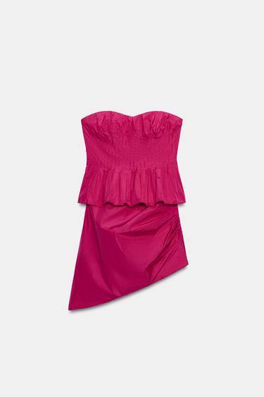 ROBE COURTE BUSTIER - Fuchsia de Zara - Image 4