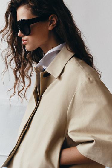 VESTE COURTE ZW COLLECTION - Beige de Zara