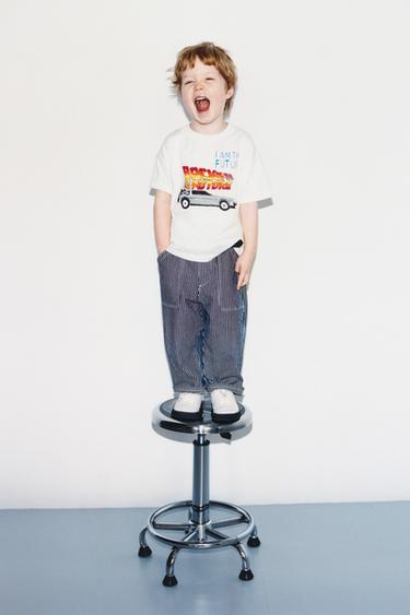バック・トゥ・ザ・フューチャー© X DYLAN´S T-SHIRT CLUB X ZARAイラストTシャツホワイトZaraのバック・トゥ・ザ・フューチャー© X DYLAN´S T-SHIRT CLUB X ZARAイラストTシャツ - ホワイト