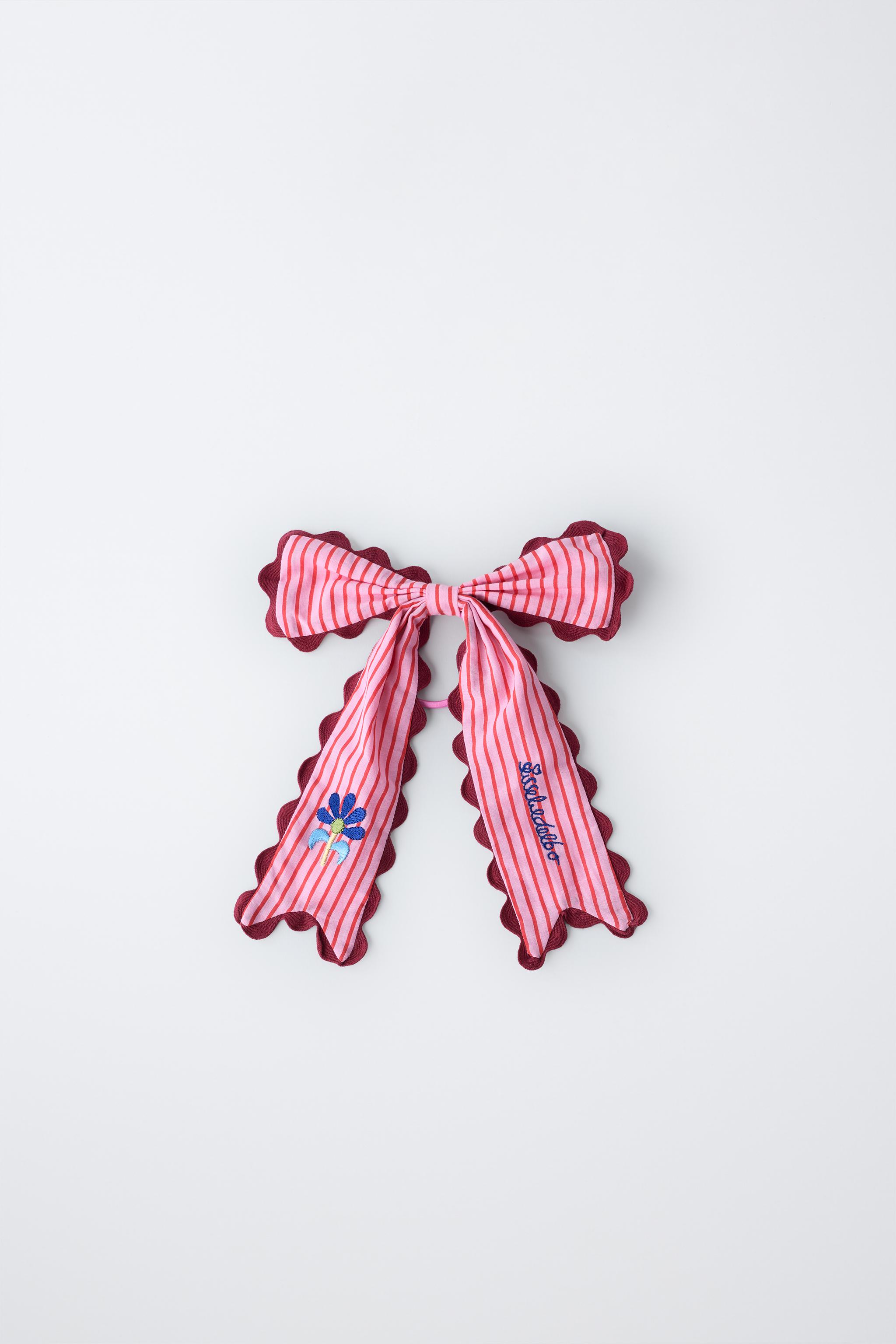 SISSEL EDELBO X ZARA KIDS BOW CLIP HAIR TIE - Pink | ZARA United