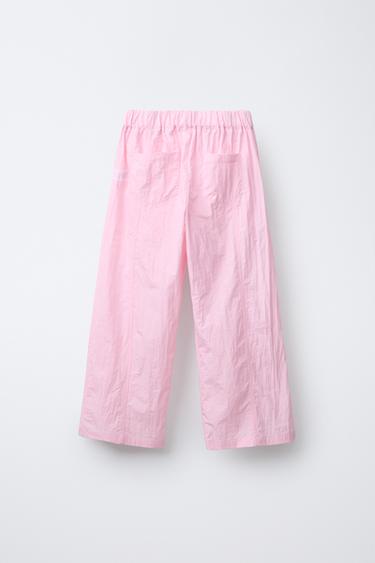 PANTALON LÉGER EN NYLON - Rose de Zara - Image 1