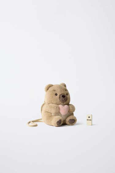 SAC BANDOULIÈRE OURS CŒUR - Marron camel de Zara - Image 5