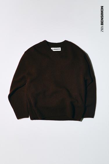 WOOL AND CASHMERE JUMPER BENSIMON ® X ZARA - Brown by Zara
