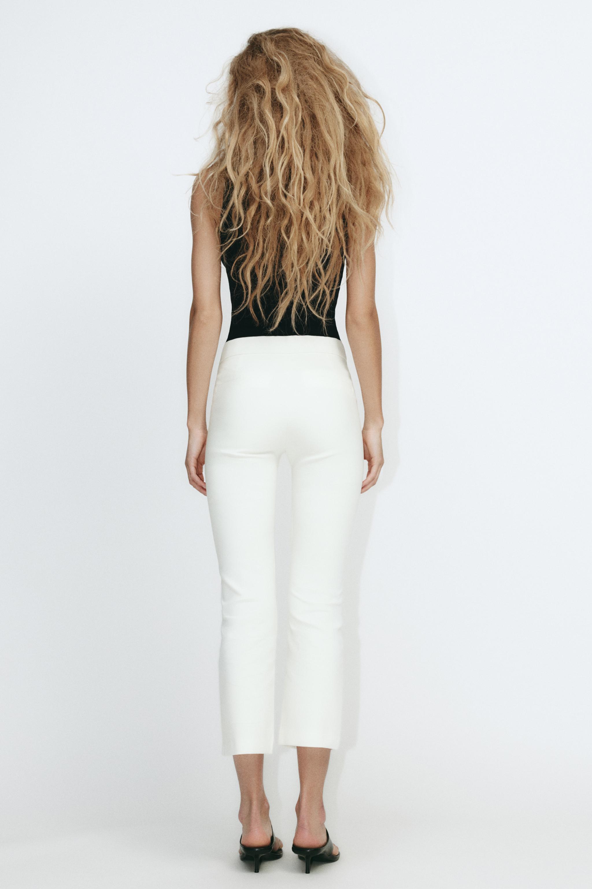 MINI FLARE TROUSERS - Ecru | ZARA Spain