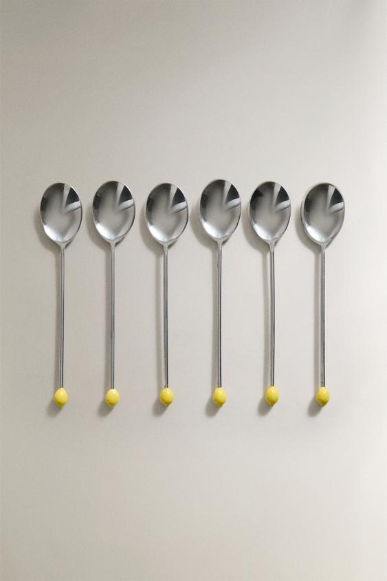 Lemon Spoon PACK OF STEEL LEMON SPOONS (PACK OF 6) - Yellow | ZARA United States