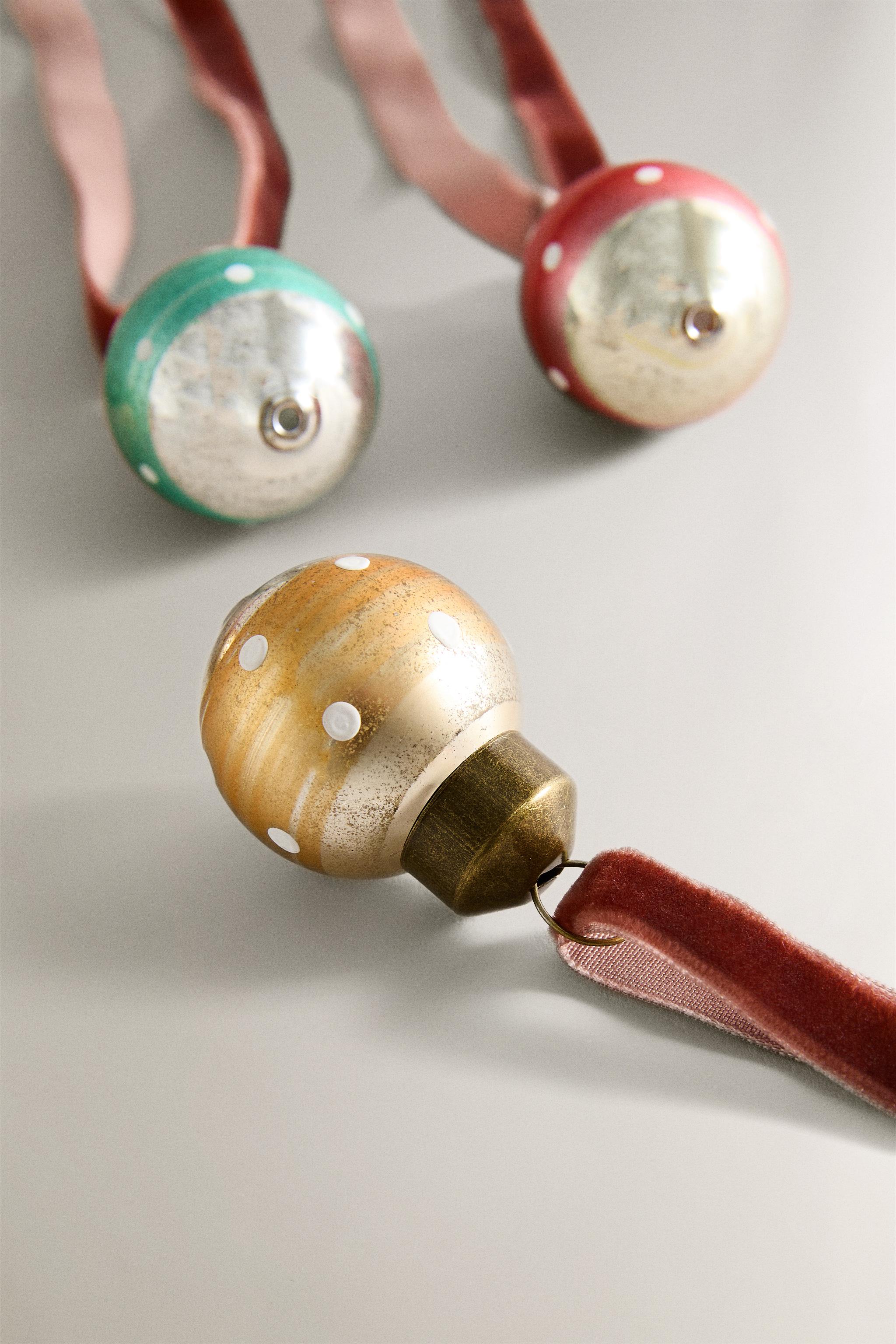 PACK DÉCO SAPIN MINI BOULES COULEURS RÉTRO NOËL (LOT DE 6)