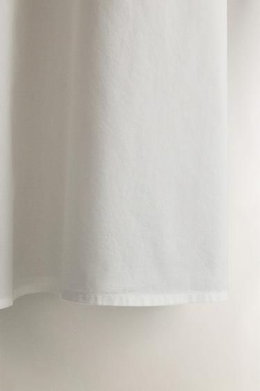 CHEMISE DE NUIT COTON FRONCÉE - Blanc de Zara - Image 3