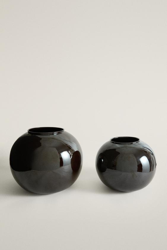 GLOSS SPHERE VASE - Brown by Zara - Image 0