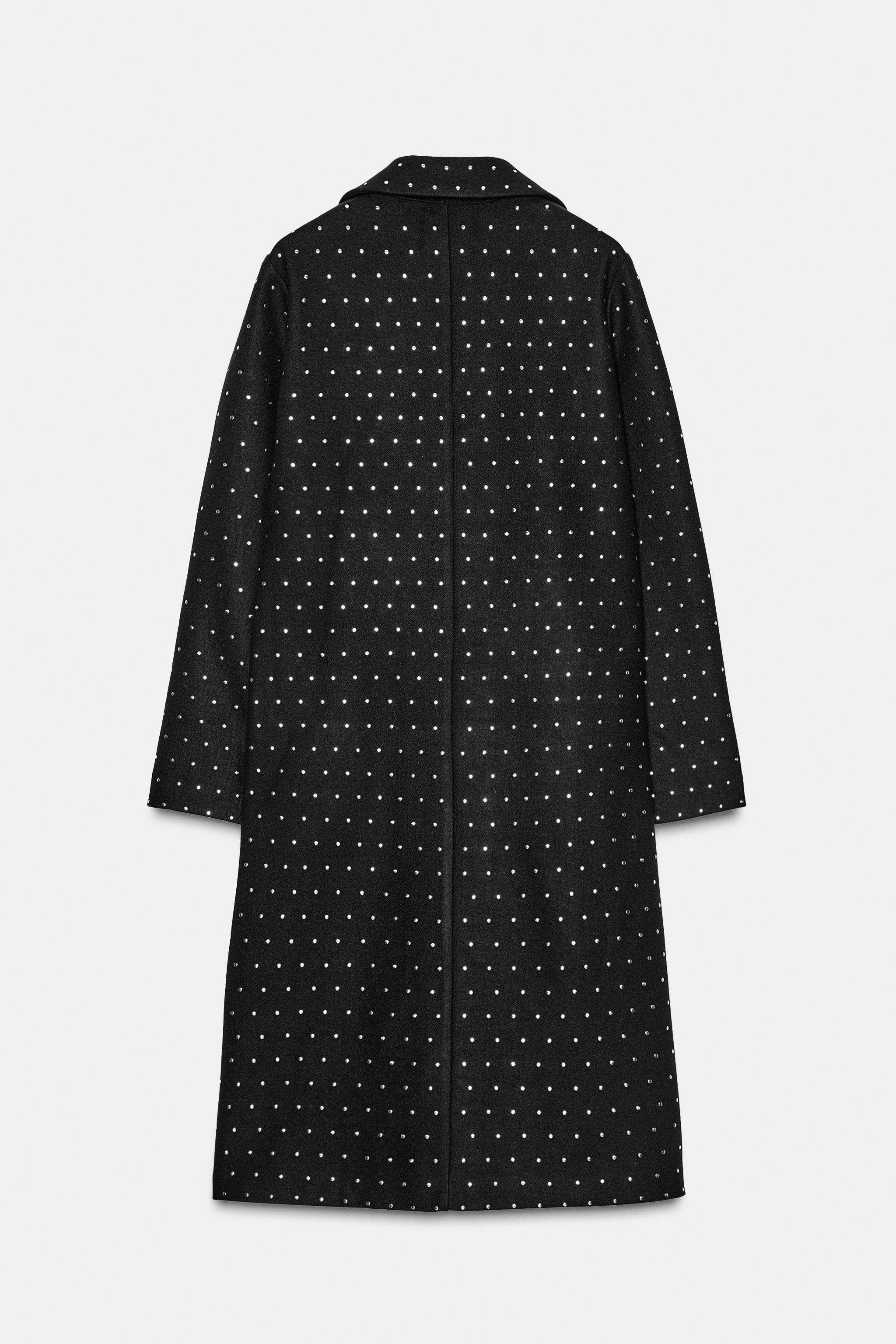 ラインストーンソフトコート - ブラック | ZARA Japan / 日本