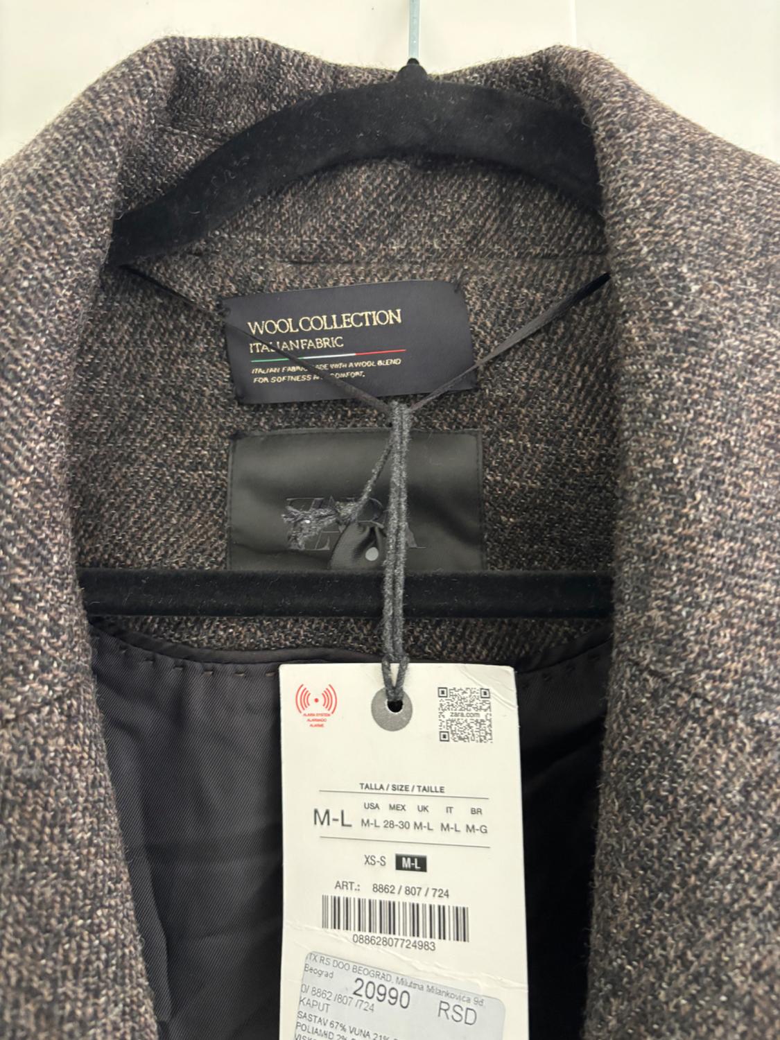 WOOL BLEND COAT WITH VENTS ZW COLLECTION - Image 4