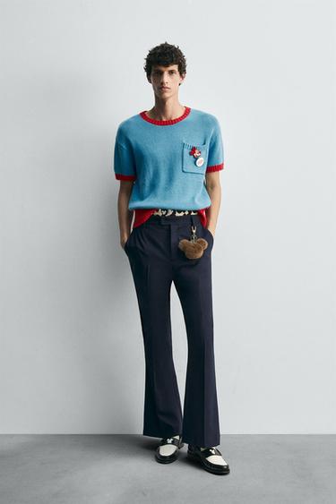 CONTRAST KNIT T-SHIRT HARRY LAMBERT FOR ZARA X DISNEY - Blue by Zara - Image 0