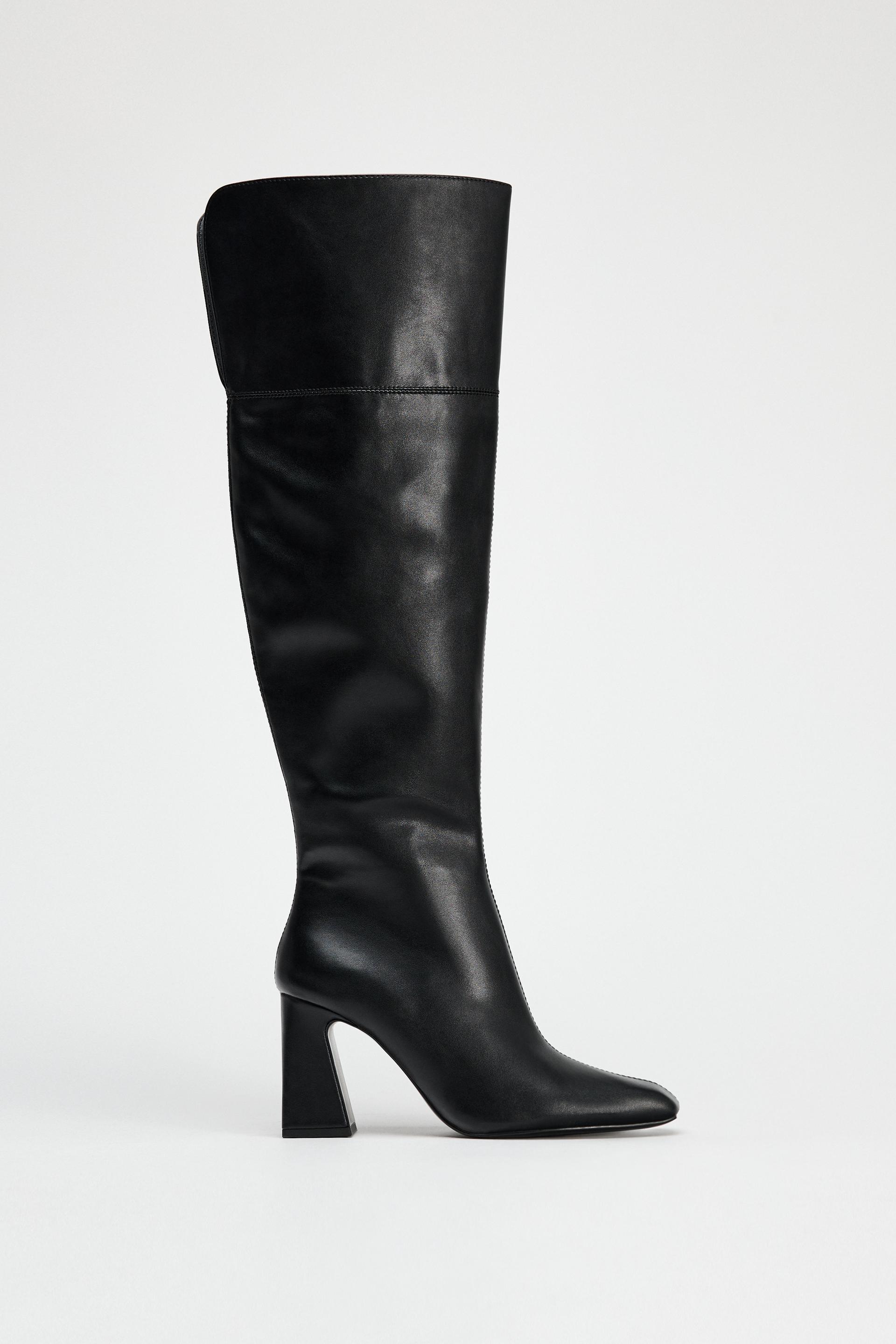 OVER THE KNEE HIGH HEEL BOOTS Black ZARA Thailand