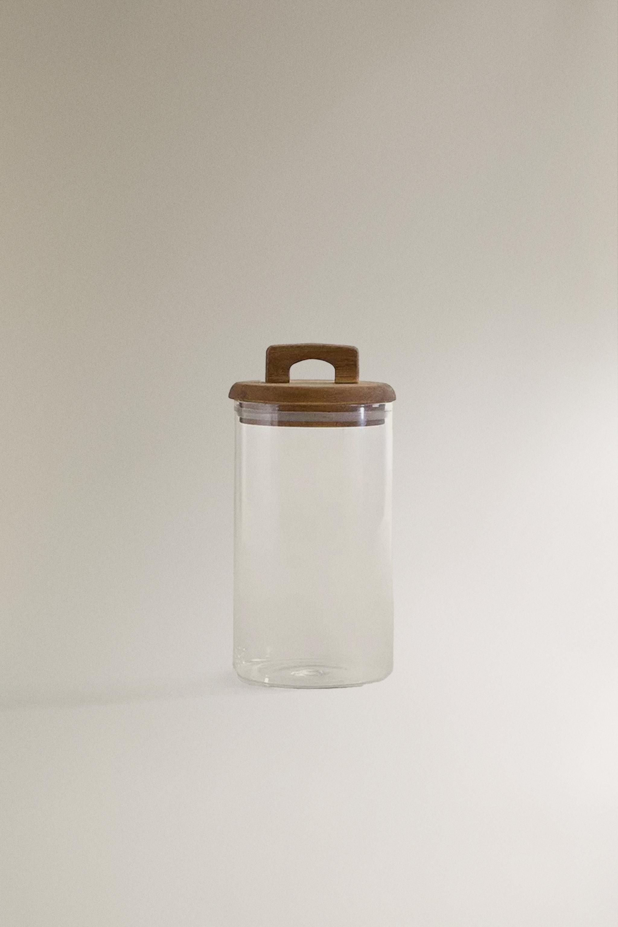 POT DE RANGEMENT BOROSILICATE BOIS