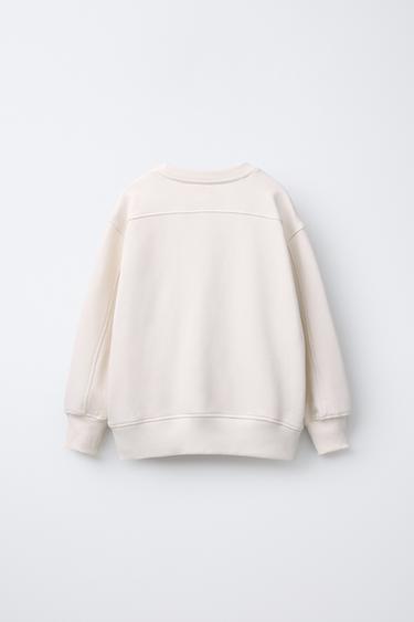 SLOGAN PRINT SWEATSHIRT - Ecru by Zara - Image 1