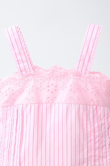 TOP À RAYURES SCHIFFLY - Rose fluo de Zara - Image 2