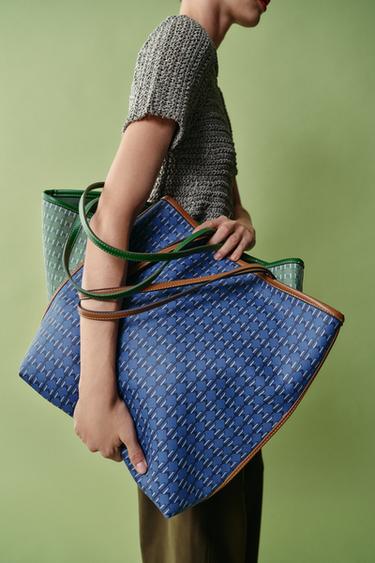 Zara PRINTED SHOULDER BAG - Multi-color
